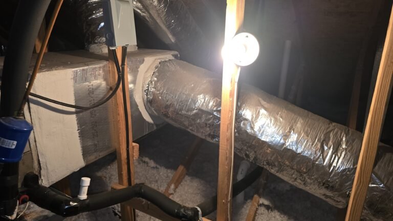 Insulated air duct system in attic, Tampa, FL 33611