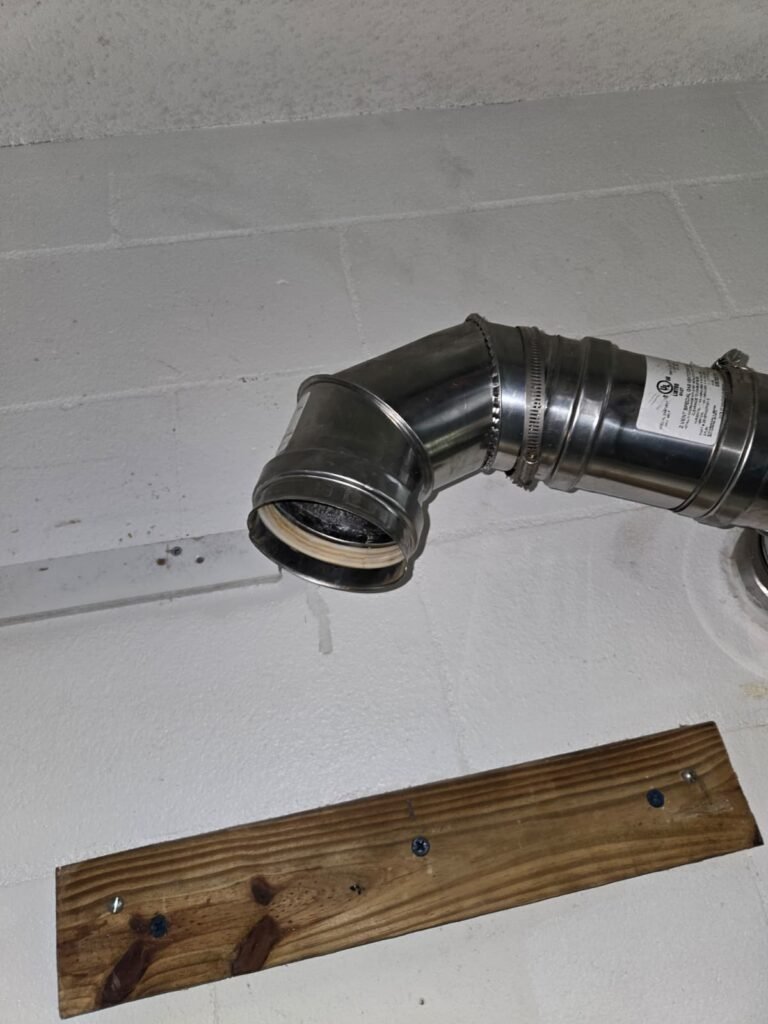 Metal duct component on wall in Palm Harbor, FL 34684.
