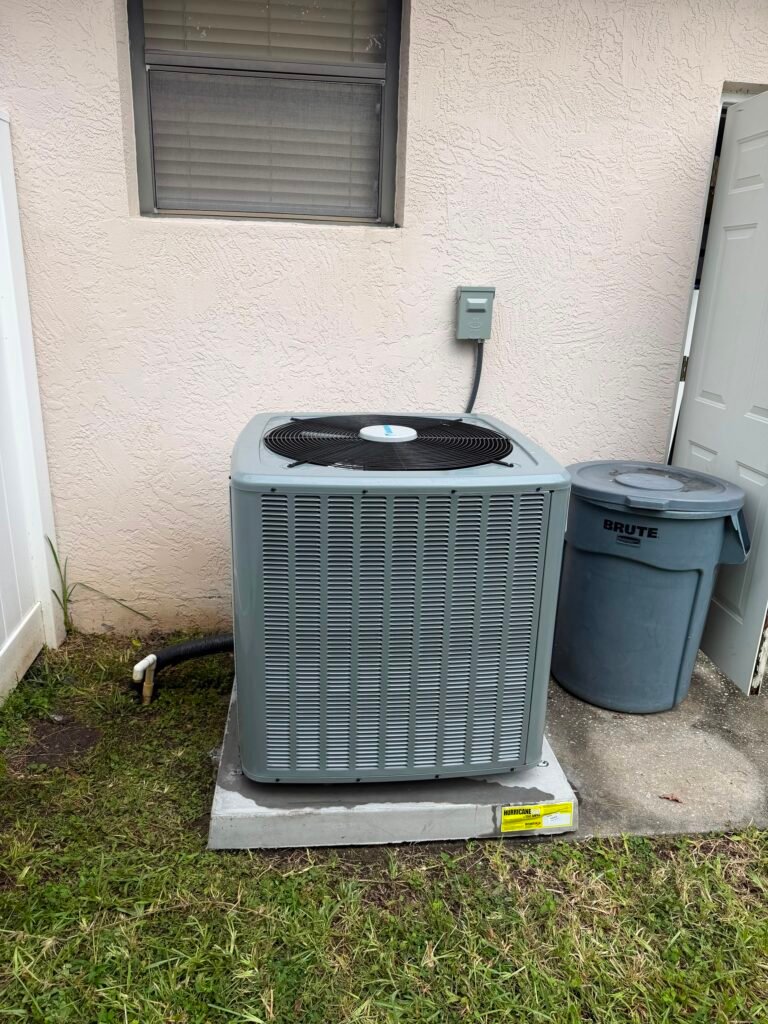New HVAC air handler in organized garage, Pinellas Park, FL 33782
