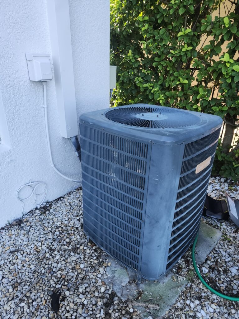 Newly installed outdoor condenser in Ruskin, FL 33573