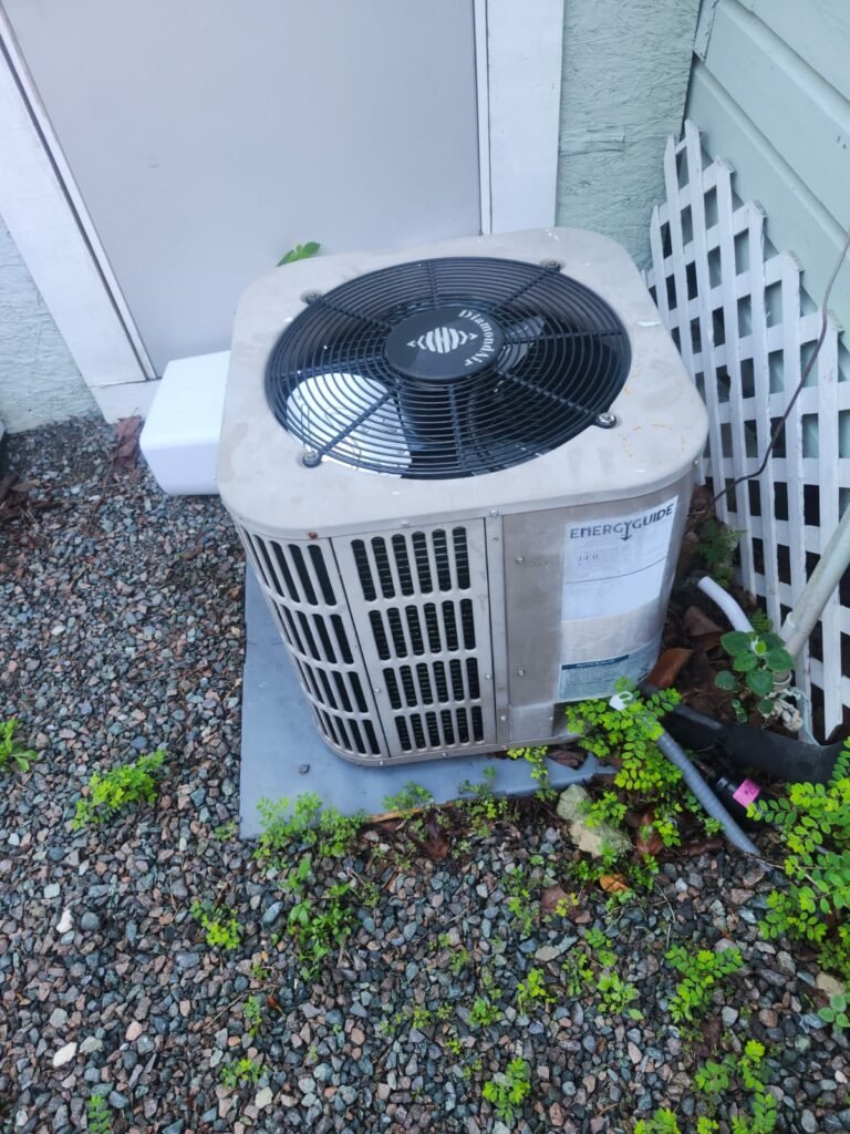 Old condenser unit before replacement, Tampa, FL 33605