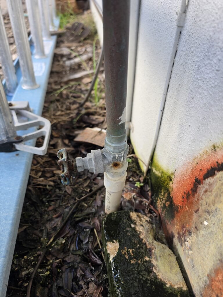 Old exterior shutoff valve before replacement in Tampa, FL 33629