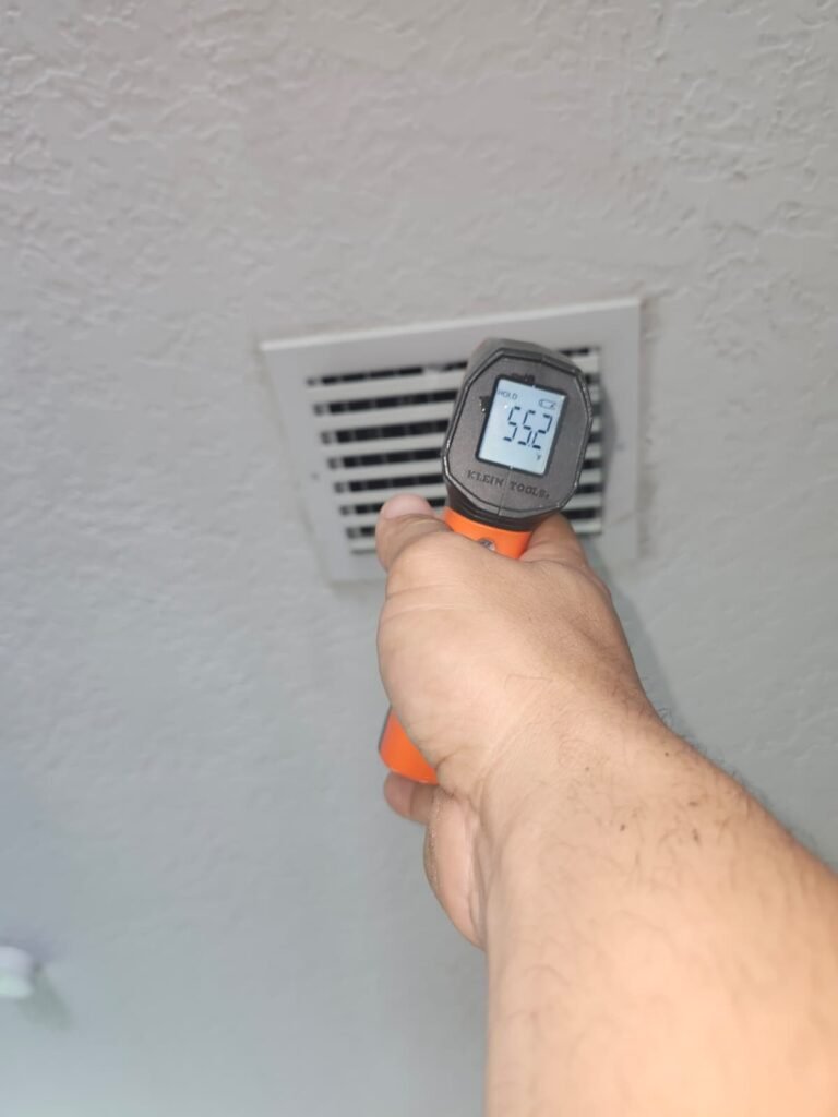 Air Vent Temperature Check in Tampa, FL 33625 Temperature check at air vent in Tampa, FL 33625