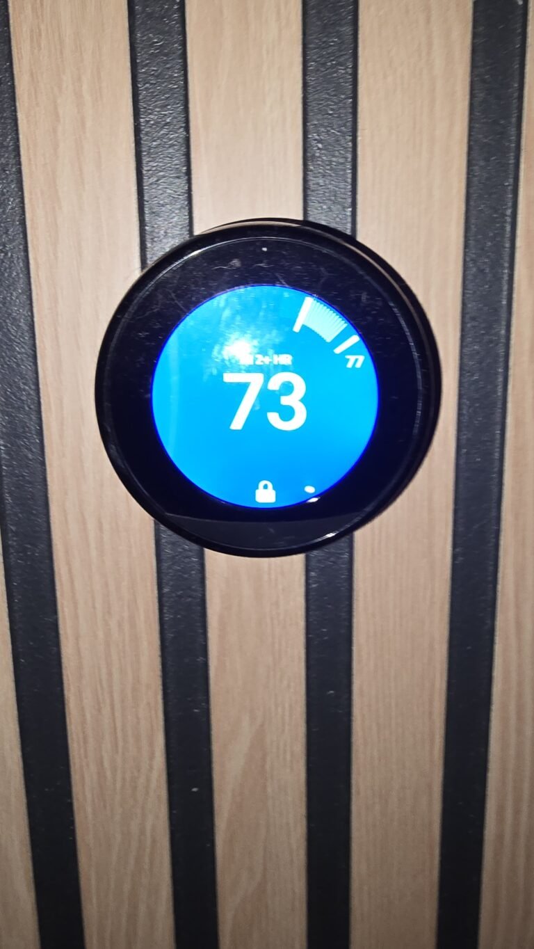 Digital thermostat showing temperature, Tampa, FL 33605