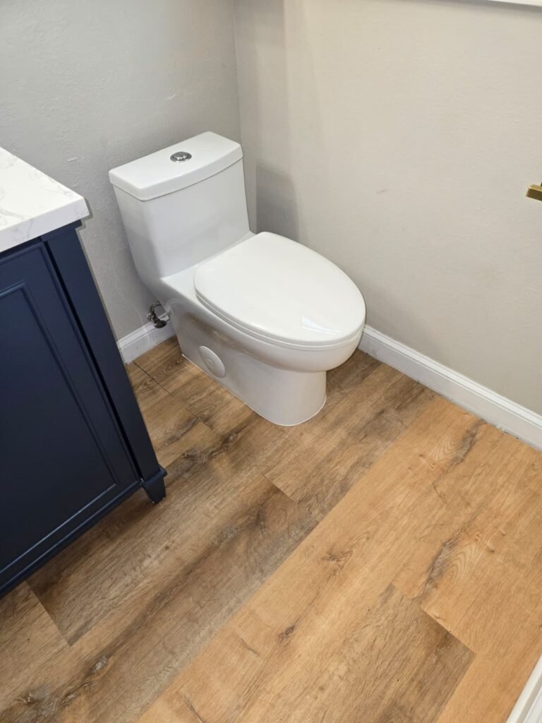 Newly installed toilet in bathroom, Tampa, FL 33612
