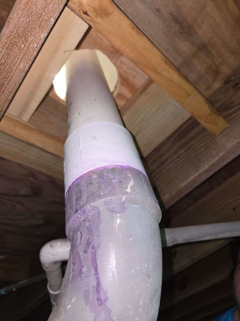 PVC pipe repair under house, Tampa, FL 33612