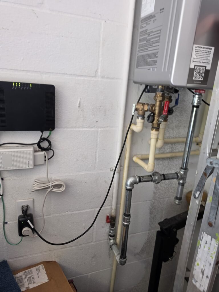 Water heater with new shutoff valves installed in Tampa, FL 33629