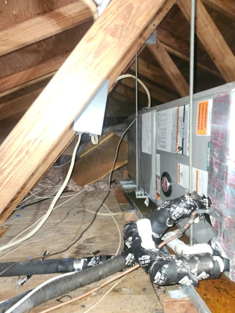 Air Handler Installation in New Port Richey, FL 34655 Installed air handler in attic, New Port Richey, FL 34655