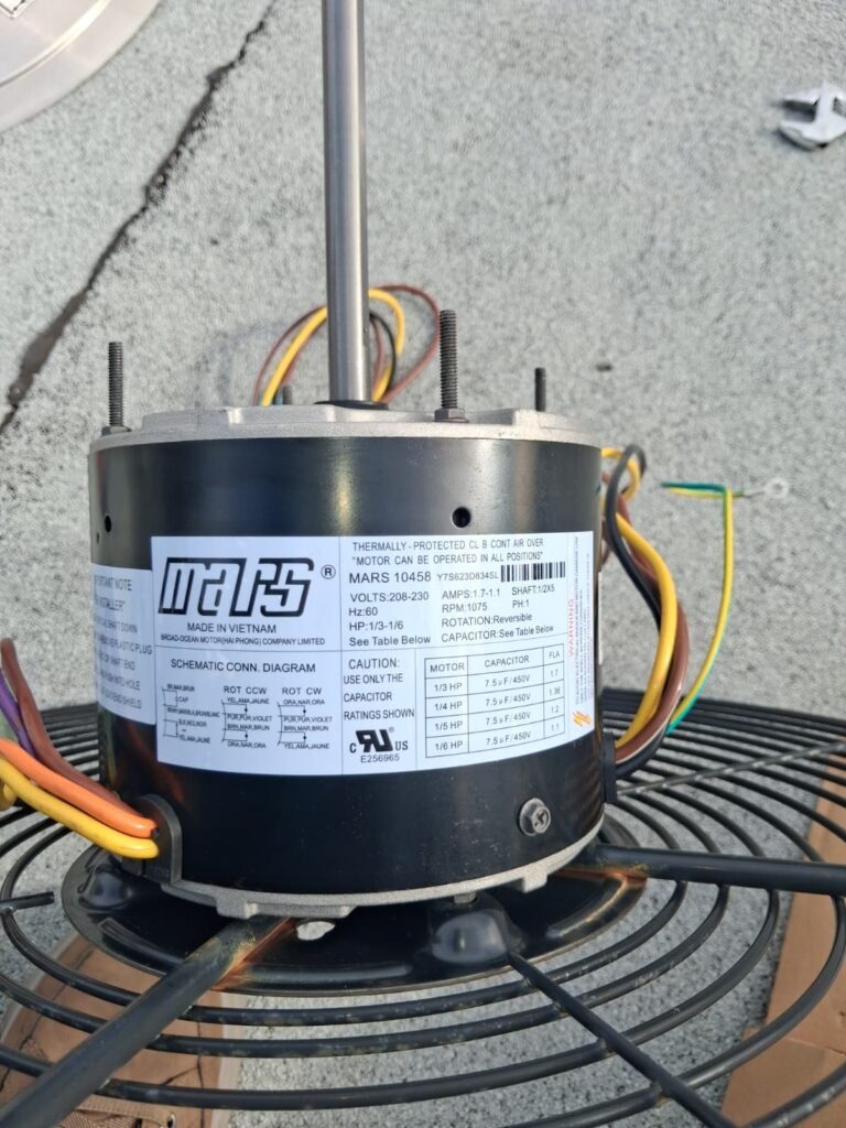 Condenser fan motor with wiring in St. Petersburg, FL 33701