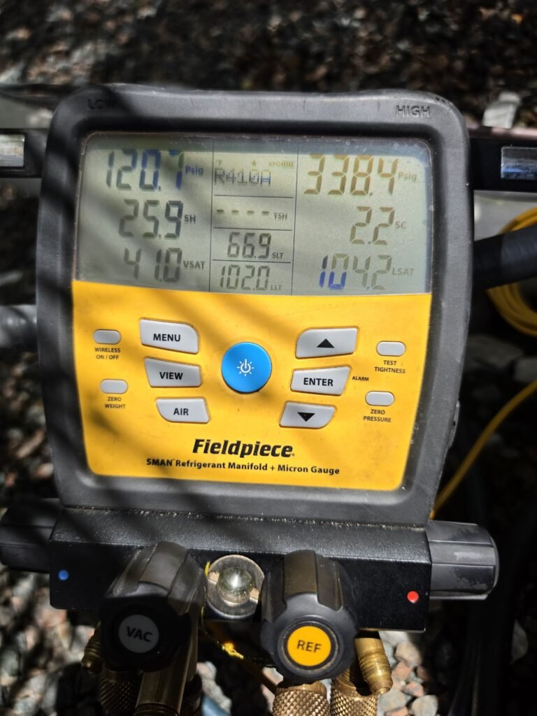 Digital Manifold Gauge in Wesley Chapel, FL 33545 Digital manifold gauge readings, Wesley Chapel, FL 33545