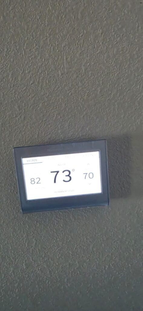 Digital thermostat with temperature settings in Riverview, FL 33579