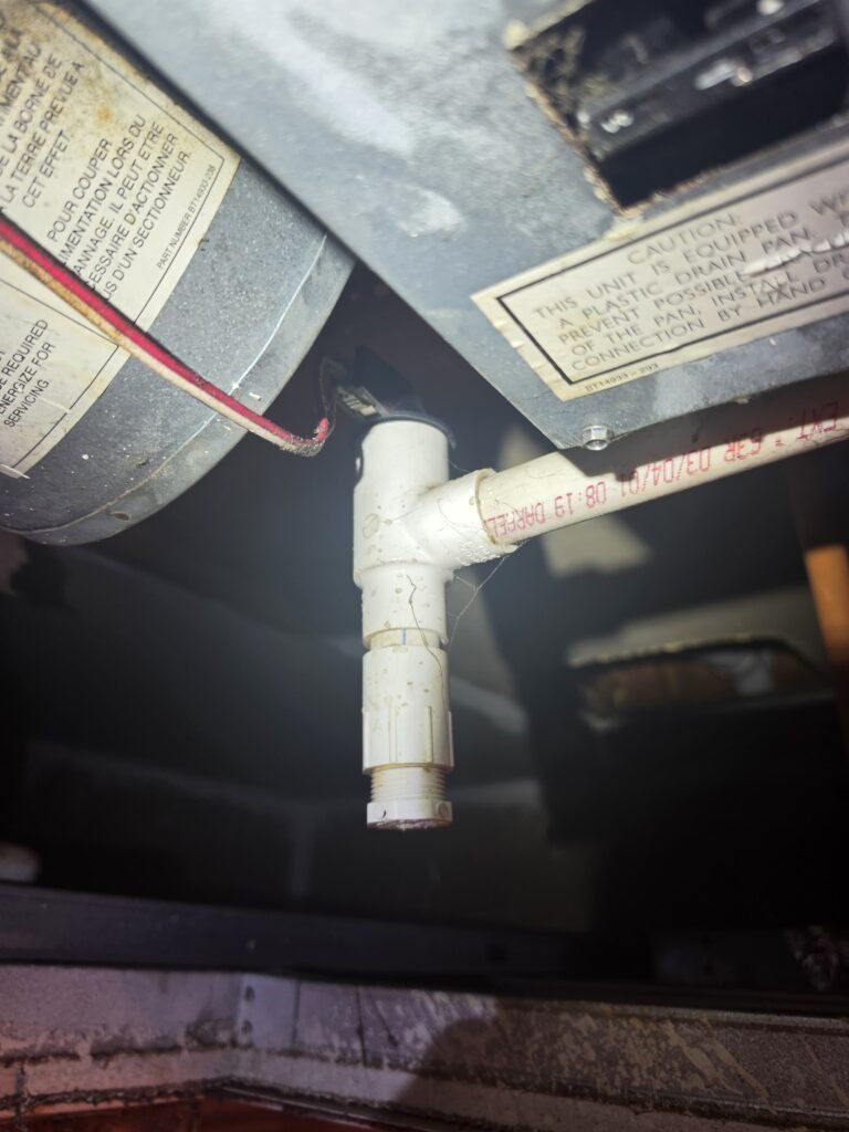 HVAC Drain Pipe Connection in Tampa, FL 33605 Close-up of HVAC drain pipe connection in Tampa, FL 33605