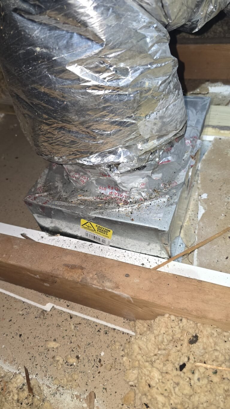 Duct connection with insulation in Tampa, FL 33615