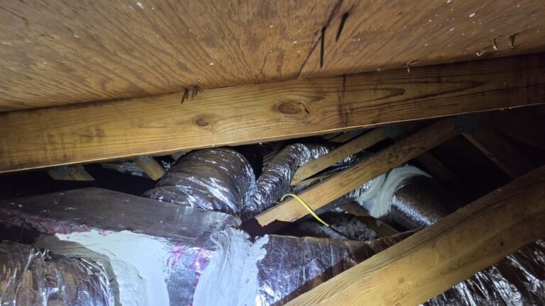 Multiple ducts in tight attic space, Clearwater, FL 33756