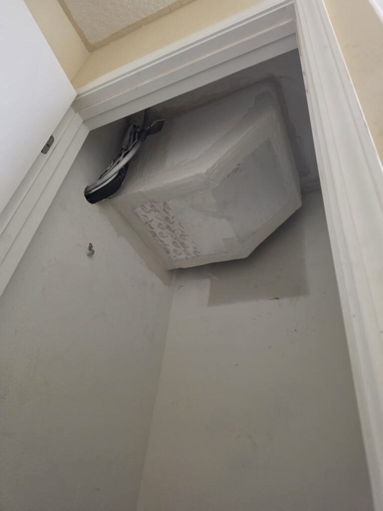 Close-up of ductwork in interior space, Ruskin, FL 33570.