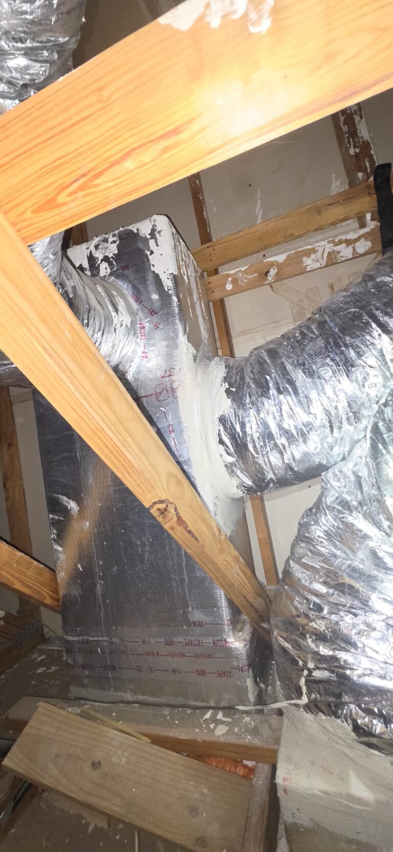 Ductwork connected to plenum in attic, Tampa, FL 33626
