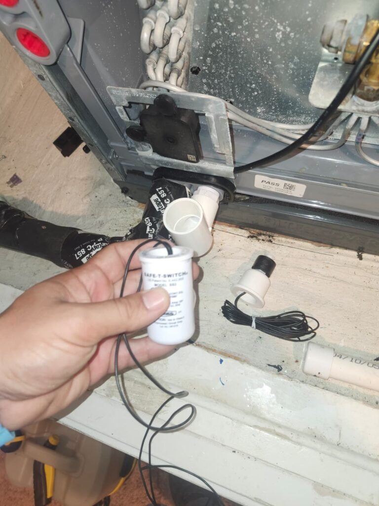 Float Switch Installation in Riverview, FL 33578 Float switch installation for HVAC system in Riverview, FL 33578