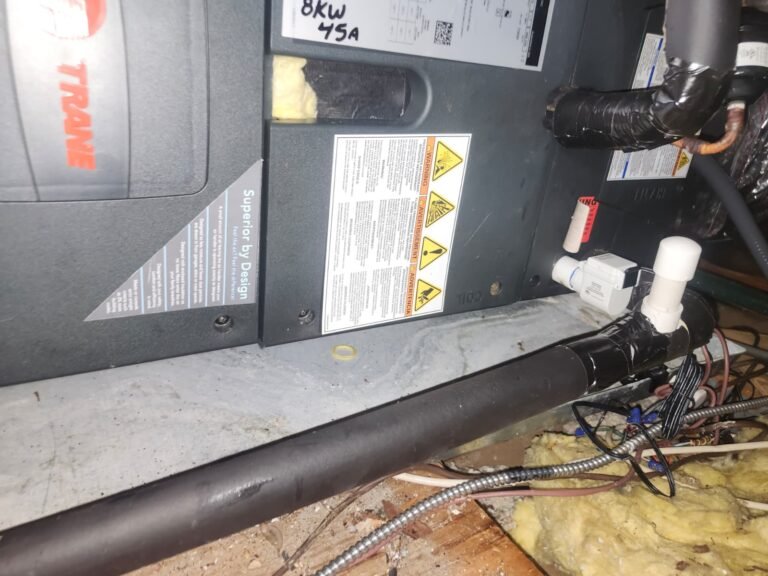 HVAC component with PVC drain line in Tarpon Springs, FL 34689