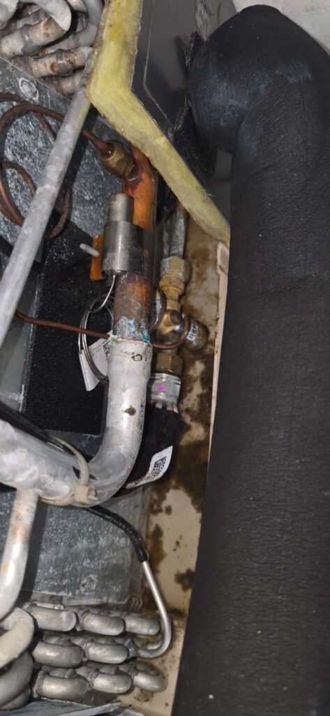 Close-up of HVAC components with copper piping in St. Petersburg, FL 33703