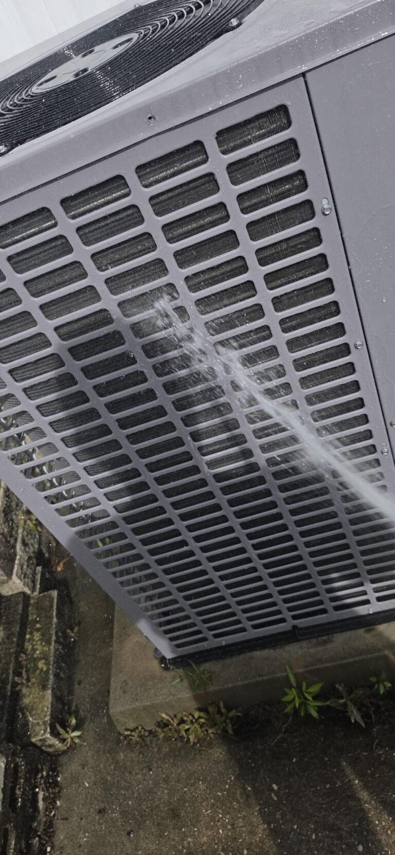 Outdoor HVAC unit cleaning in Palm Harbor, FL 34684