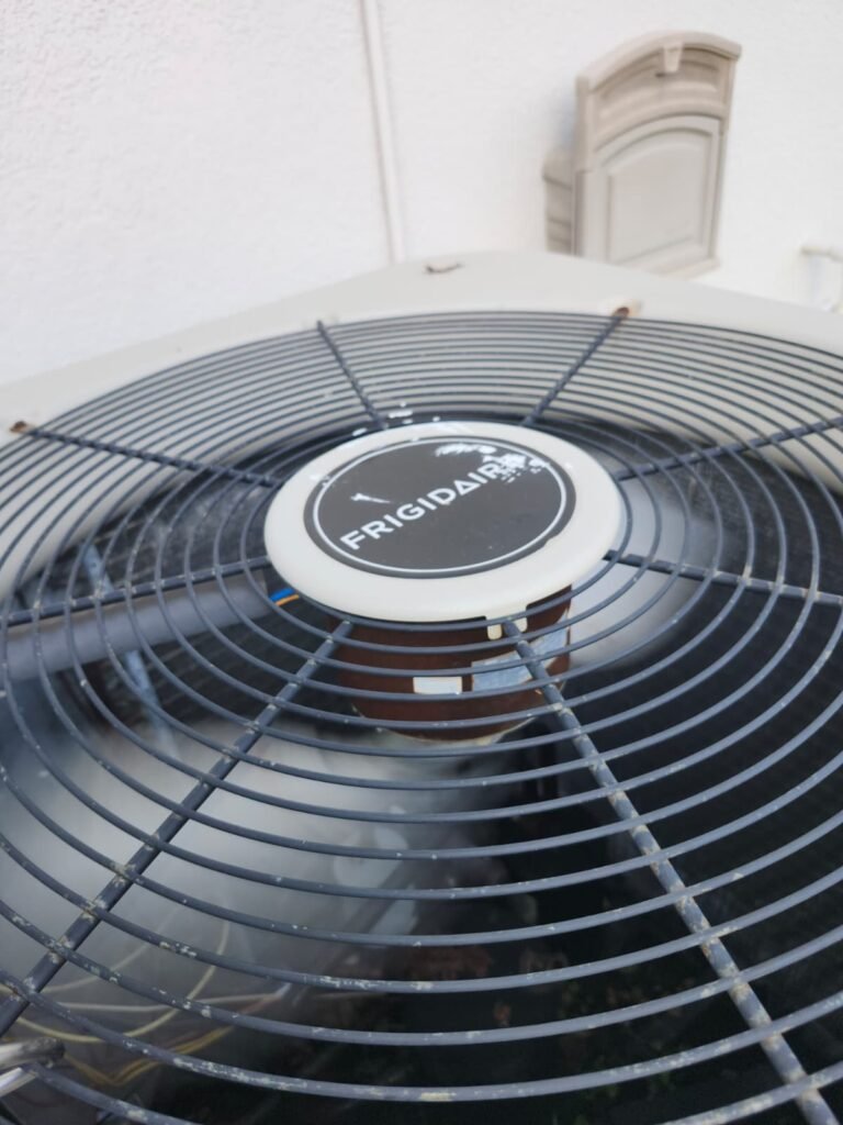 HVAC Unit Fan and Grille Close-Up in Valrico, FL 33594 Close-up of HVAC unit fan and grille in Valrico, FL 33594