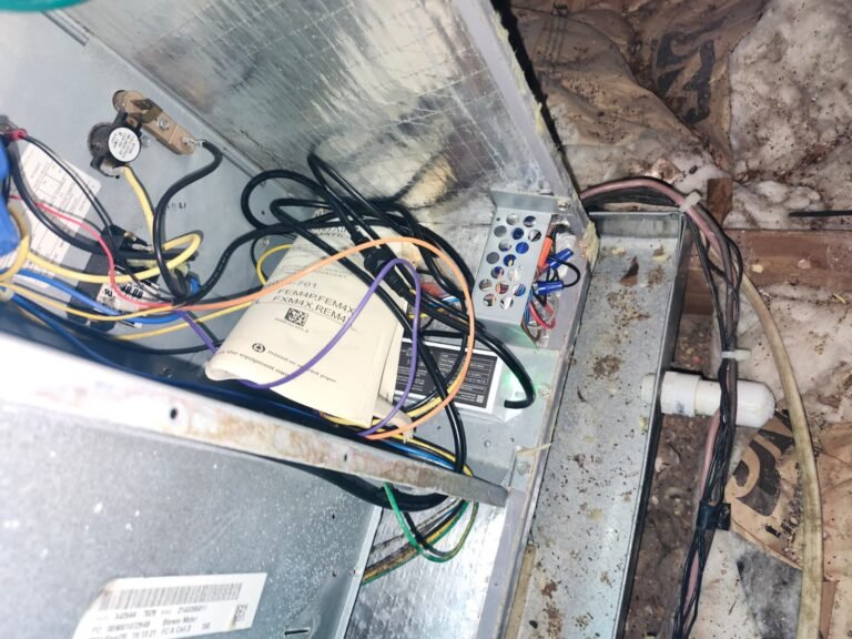 HVAC Unit Interior with Wiring, St. Petersburg, FL 33714 Interior view of HVAC unit with wiring, St. Petersburg, FL 33714