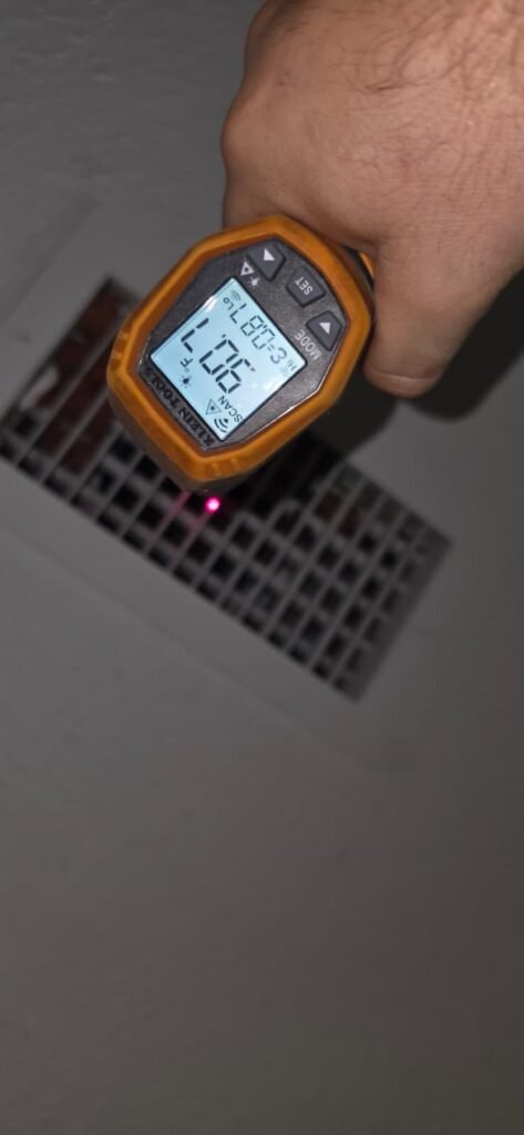 Close-up of HVAC unit label with specifications in St. Petersburg, FL 33703