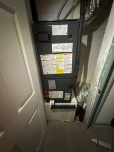 Indoor HVAC unit in closet with ducts, Tampa, FL 33603
