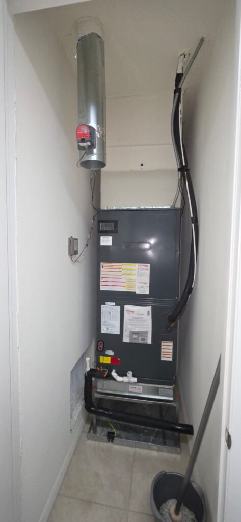 Installed vertical HVAC unit in Riverview, FL 33579