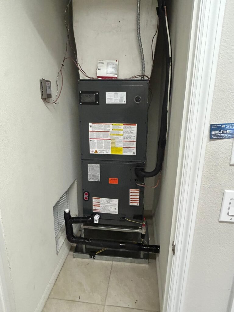 Installed HVAC unit with wiring in Riverview, FL 33579