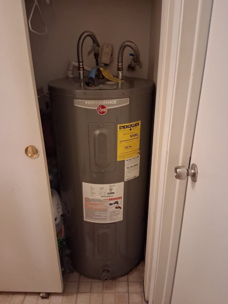 New Rheem water heater installed by Home Therapist in Tampa, FL 33612