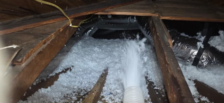 Insulation being installed in attic in St. Petersburg, FL 33705