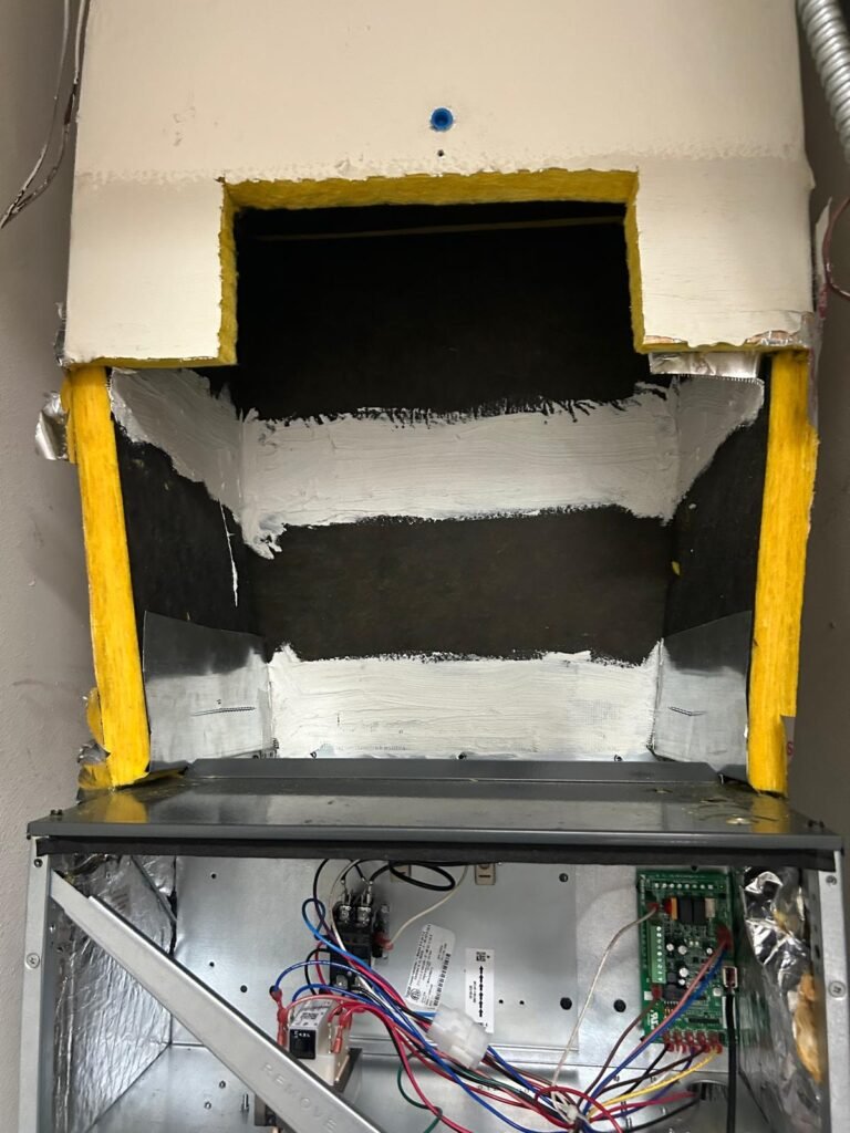 Open HVAC ductwork with insulation in Riverview, FL 33579