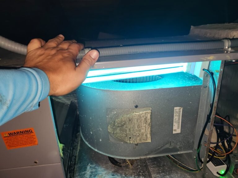 Operational UV Light in HVAC Unit, St. Petersburg, FL 33714 Operational UV light in HVAC air handler, St. Petersburg, FL 33714