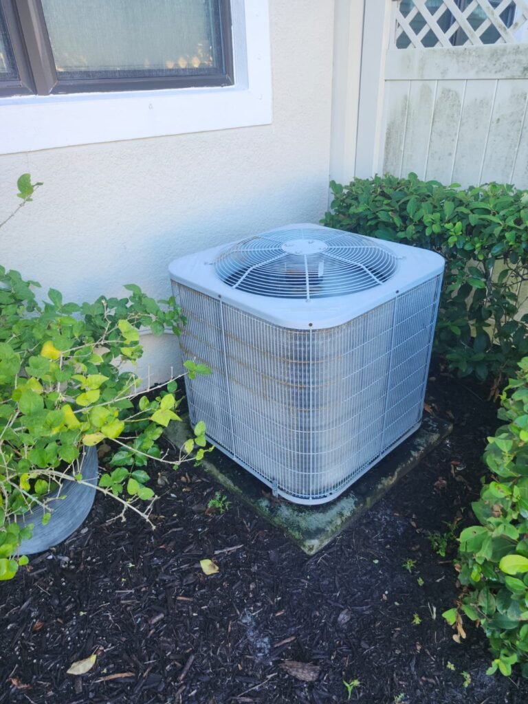 Outdoor HVAC unit installed in Tampa, FL 33626