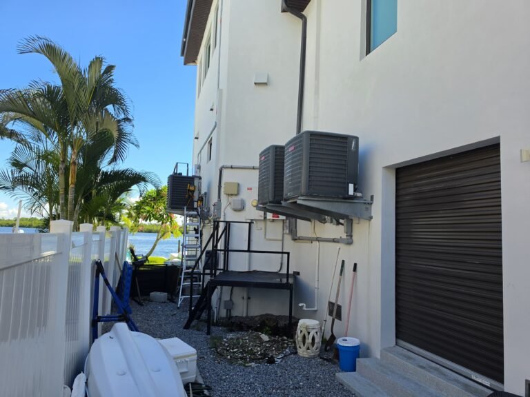 Two outdoor HVAC units serviced in Saint Petersburg, FL 33703