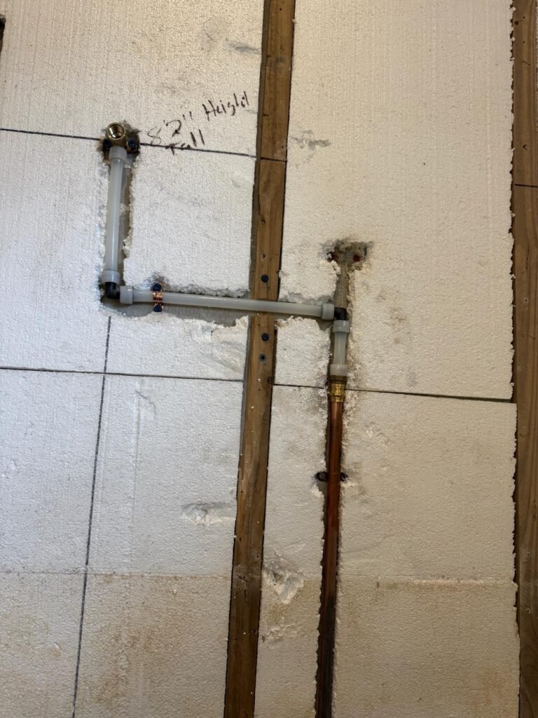Plumbing Line Installation with Wall Markings in Odessa, FL 33556 Plumbing line installation with wall markings in Odessa, FL 33556