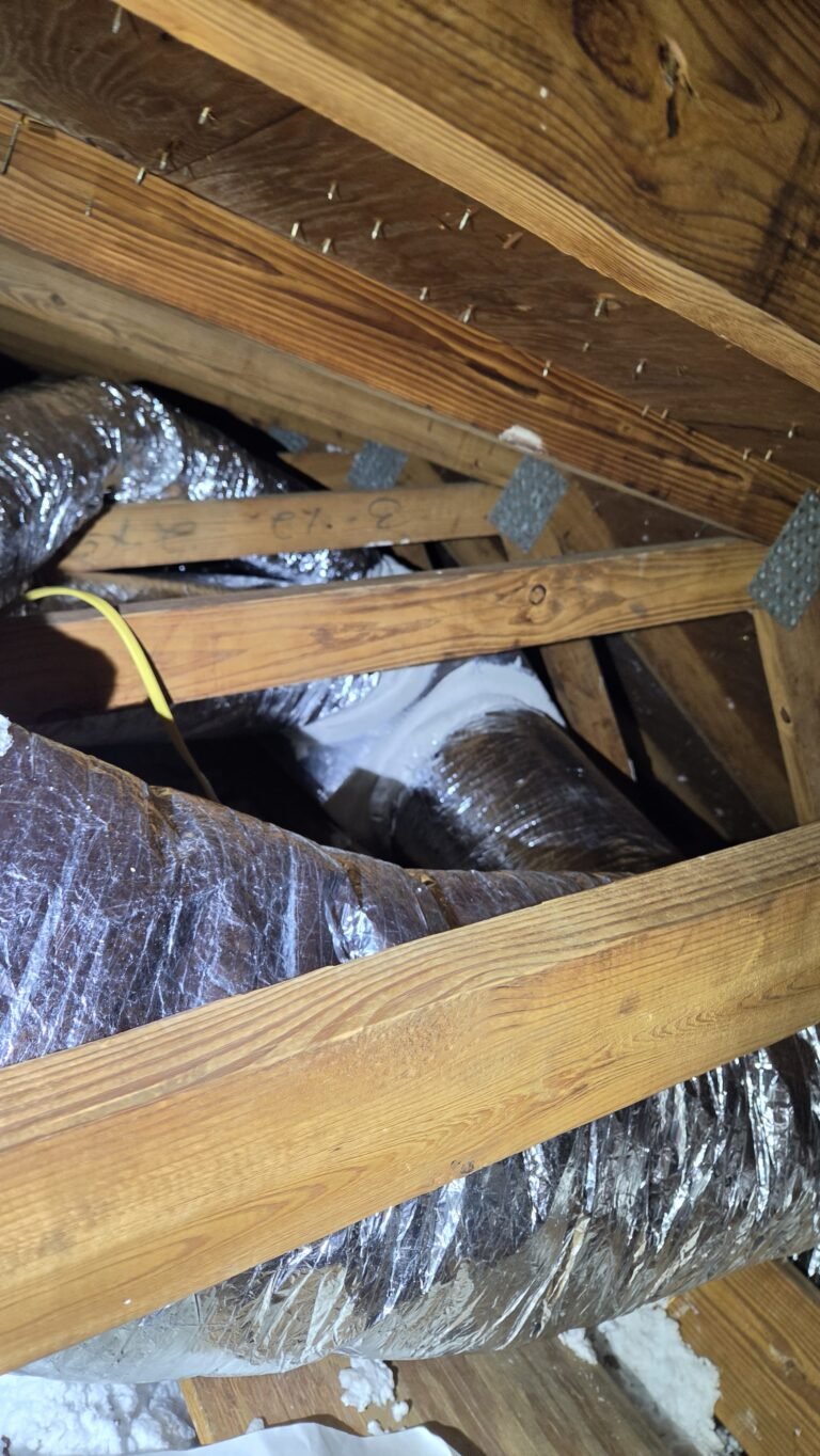 Ducts secured with straps in attic, Clearwater, FL 33756