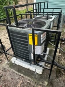 Side view of Goodman HVAC unit in Tampa, FL 33603