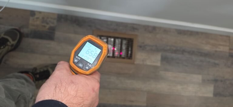 Temperature reading from floor vent in Palm Harbor, FL 34684