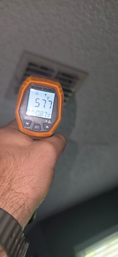 Temperature Reading at Wall Vent in New Port Richey, FL 34655 Temperature reading at wall vent in New Port Richey, FL 34655