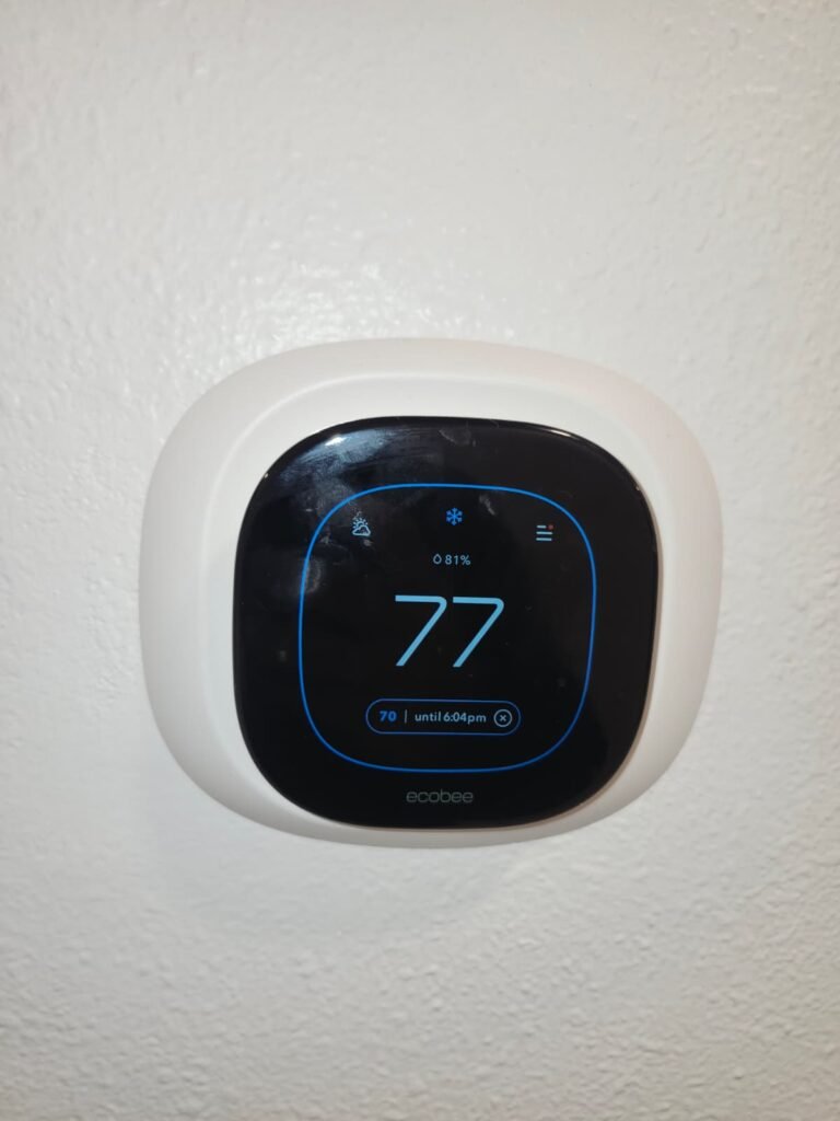Digital thermostat after drain line flush in Seminole, FL 33776