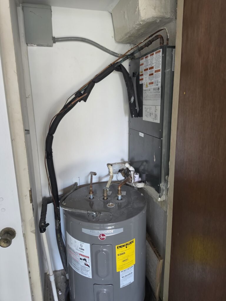 Utility Closet HVAC and Water Heater in Treasure Island, FL 33706 Utility closet with HVAC and water heater in Treasure Island, FL 33706