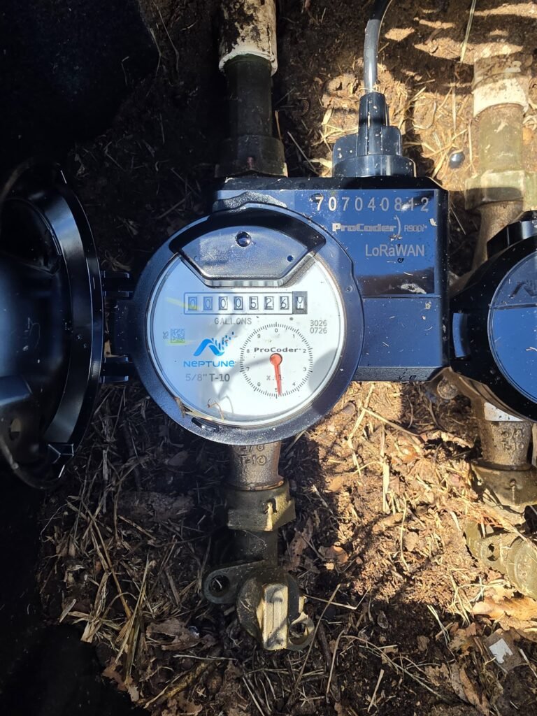 Water Meter Close-Up in Valrico, FL 33596 Water meter close-up in Valrico, FL 33596.