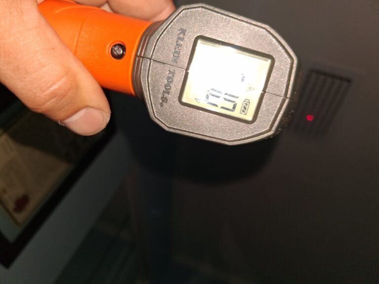 Infrared thermometer reading during AC tune-up in Clearwater, FL 33762