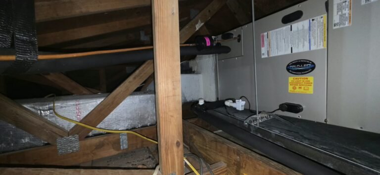Air Handler Installation in Attic, Palm Harbor, FL 34683 Air handler unit installed in attic during AC tune-up in Palm Harbor, FL 34683