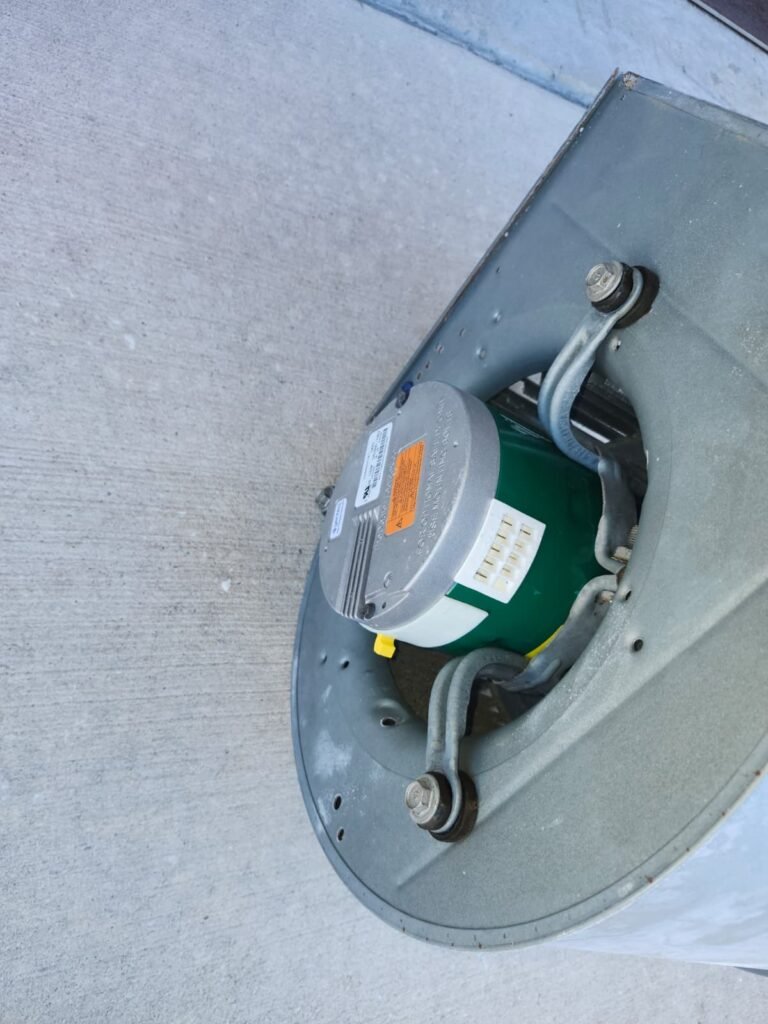 Blower Motor Replacement in Tampa, FL 33624 Blower motor removed during replacement in Tampa, FL 33624