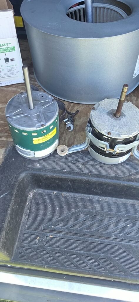 New and old blower motors on surface, Pinellas Park, FL 33782