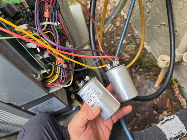 Capacitor Replacement in Tampa, FL 33624 Capacitor replacement during AC repair in Tampa, FL 33624