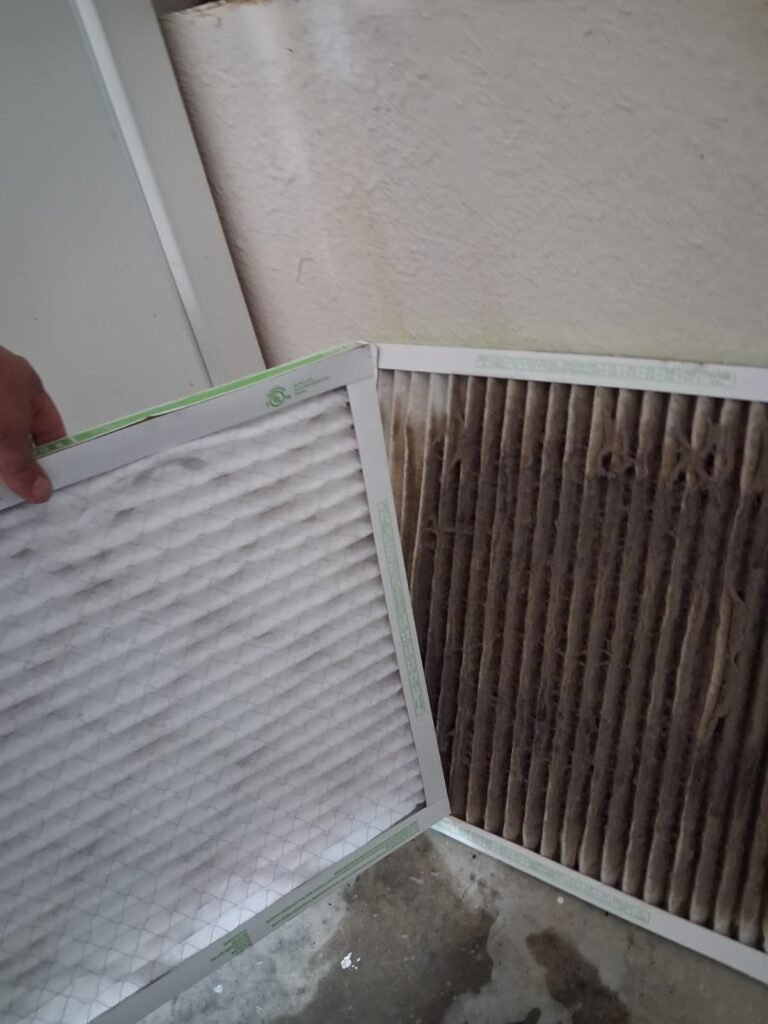 Comparison of clean and dirty air filters in Wesley Chapel, FL 33545